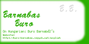 barnabas buro business card